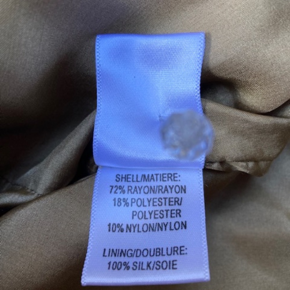 Vera Wang Gold Silk Blend Empire Dress - Picture 7 of 8